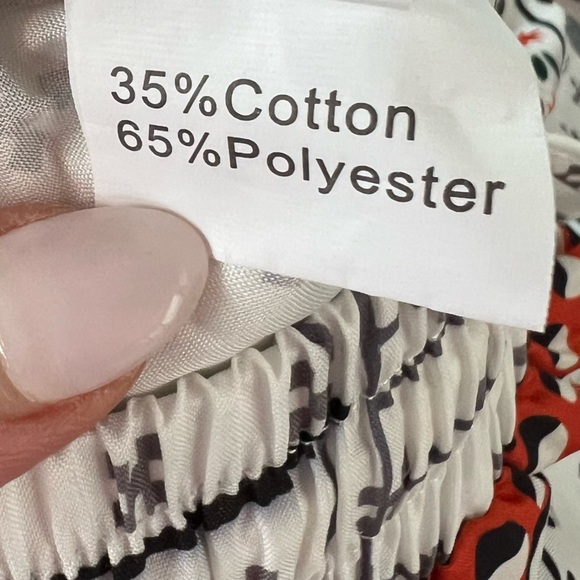 WHITE / ORANGE / PURPLE HIGH WAISTED WIDE LEG BOHO PALAZZO PANTS W/ BUTTERFLIES - Picture 10 of 10